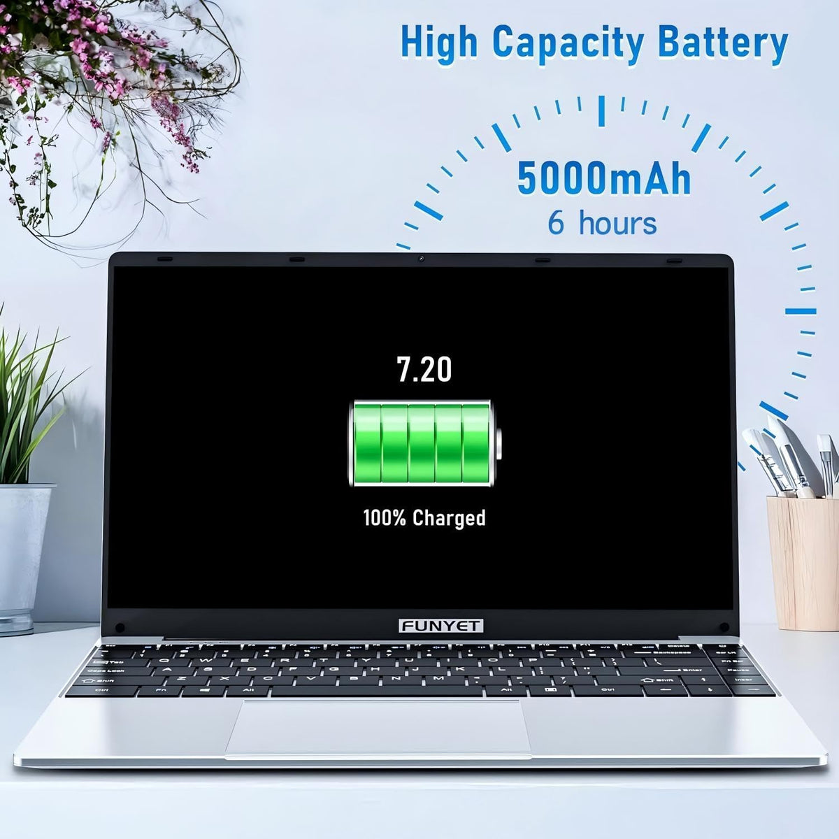 FUNYET Laptop Computer, Gaming Laptops 2026, 14 Inch Lap Top PC Windows 11 Pro, 8GB RAM 256GB SSD, Intel N5095 Processor(up to 2.9 GHz), Office 365, for Business and Students, 2-Year Warranty