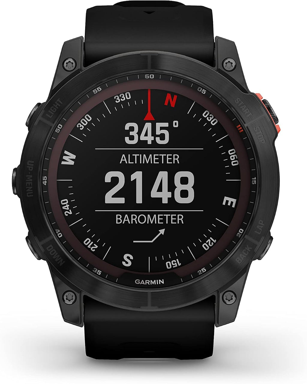 Garmin Fenix 7X Solar-Powered Waterproof 1.4-Inch Display Multisport GPS Watch with Built-in LED Flashlight and Bluetooth (Slate Gray with Black Band)