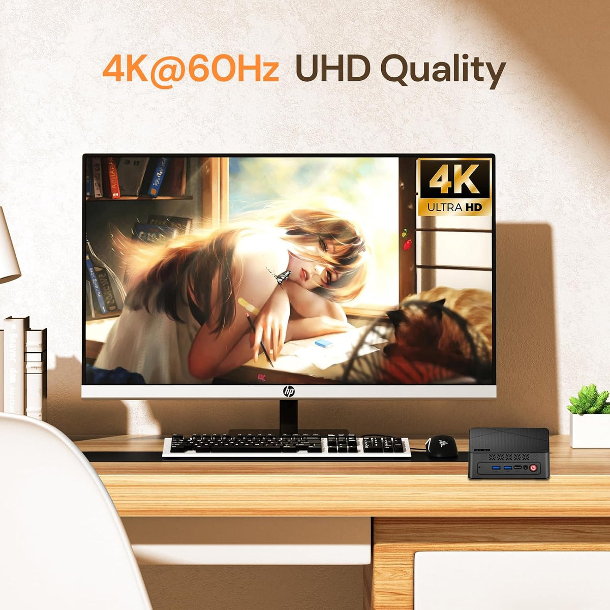 wo-we P6 Lite Mini PC AMD Ryzen 5 3500U (Beats 4300U/N150/N95), 8GB DDR4 RAM 256GB M.2 NVME SSD, mini Gaming pc with USB-C, Triple 4k Display Micro PC, Support 2.5''SSD, WIFI5, Home, Business