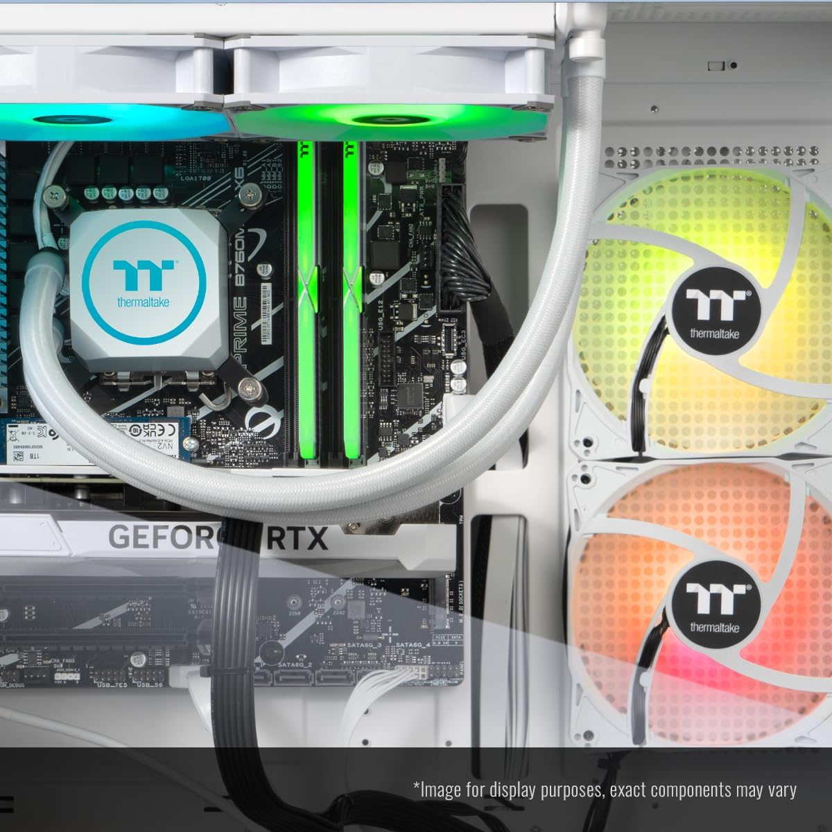Thermaltake LCGS View 7870H-270 Gaming Desktop (AMD Ryzen™ 7 7800X3D, ToughRam 32GB DDR5 6000MT/s RGB Memory, NVIDIA® GeForce RTX™ 5070, 1TB NVMe M.2, WiFi, Windows 11) V27H-B850-570-LCS