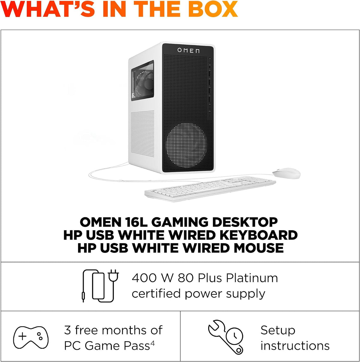 HP OMEN 16L Gaming Desktop PC, Intel Core Ultra 5 225F, 8 GB RAM, 512 GB SSD, NVIDIA GeForce RTX 3050, Windows 11 Home, Microsoft Copilot, Panda Metal, TG03-0110 (2025)