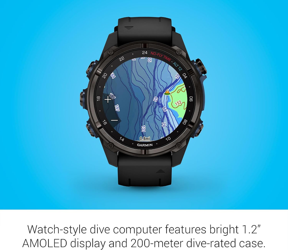 Garmin Descent™ Mk3i, Dive Computer and Multisport GPS Smartwatch, Air Integration, Black