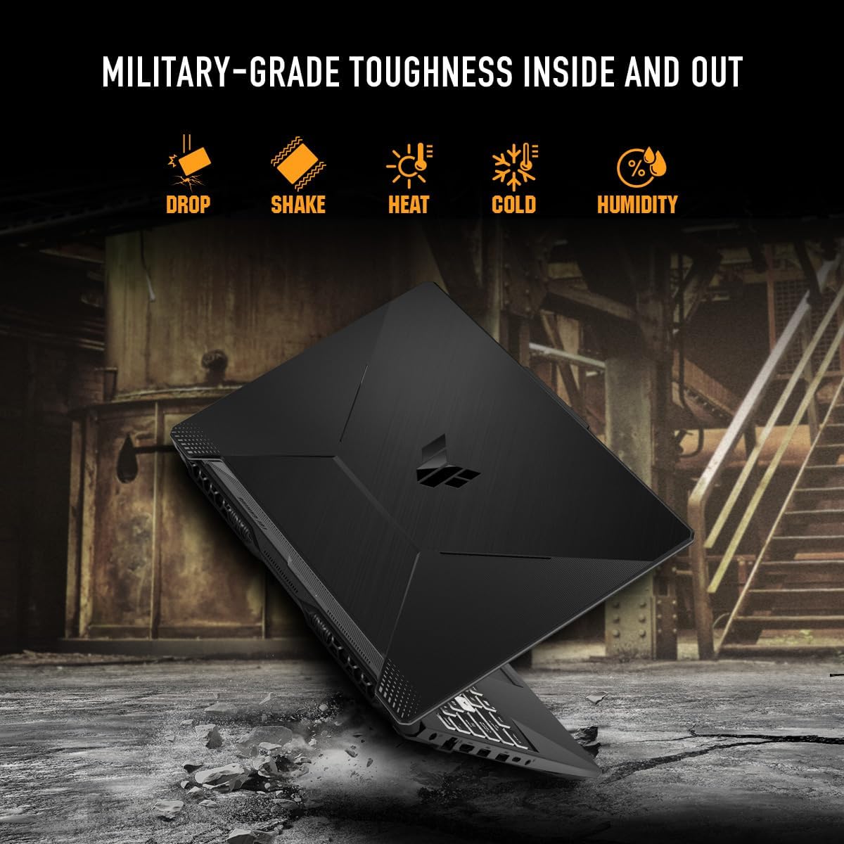 ASUS TUF Gaming A15 Gaming Laptop, 15.6' FHD 16:9 144Hz Display, AMD Ryzen™ 5 7535HS Processor, NVIDIA® GeForce RTX™ 3050, 16GB DDR5, 512GB PCIe® Gen 4.0 SSD, Wi-Fi 6, Windows 11 Home, FA506NC-DS53