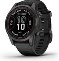 Garmin fēnix 7S Pro Sapphire Solar, Multisport GPS Smartwatch, Built-in Flashlight, Solar Charging Capability, Black