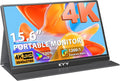 KYY 4K Portable Monitor 15.6' Portable Monitor for Laptop UHD IPS 3840X2160 External Screen with 100% sRGB & HDR Gaming Display for Laptop PS5/4 Xbox Switch with Speakers, VESA Compatible