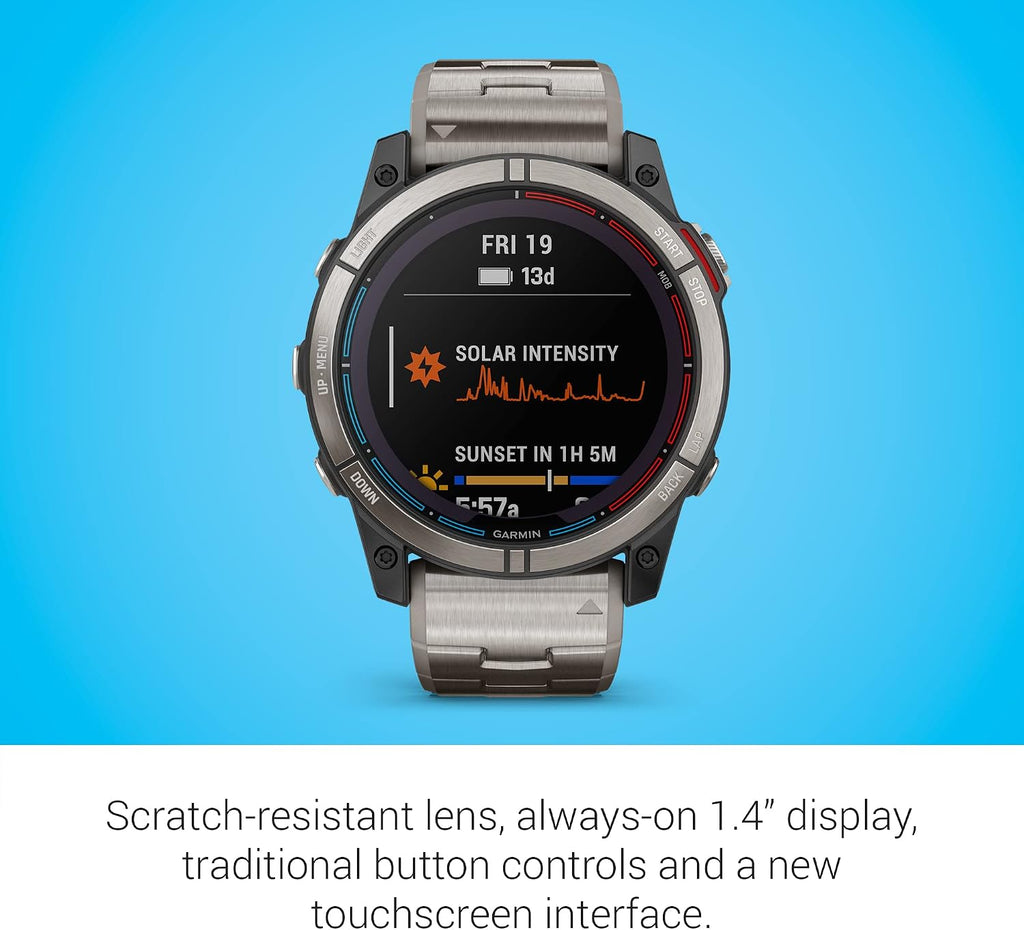 Garmin quatix® 7X Solar Edition, Marine GPS Smartwatch, Solar Charging Capabilities, Durable Watch with Flashlight, Tide Changes and Anchor Drag Alerts, Waypoint Marking