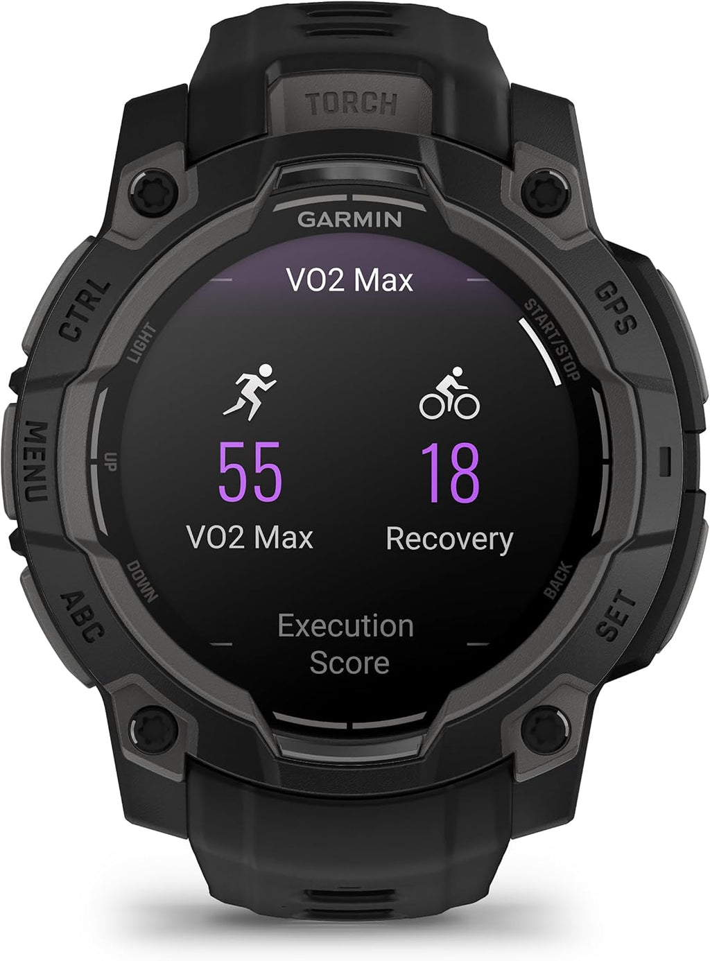 Garmin Instinct® 3 50mm, AMOLED Display, Rugged Outdoor GPS Smartwatch, Metal-Reinforced Bezel, Built-in Flashlight, Up to 18 Days of Battery Life, Charcoal
