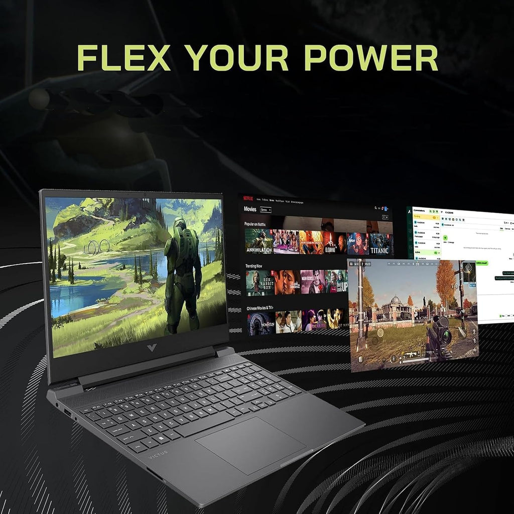 HP Victus 15.6-inch FHD 144Hz Gaming Laptop， Intel Core i5-13420H， NVIDIA GeForce RTX 4050 6GB，Wi-Fi 6，Bluetooth 5.3 ，Win11 Home，w/Cloth (64GB RAM | 2TB PCIe SSD)