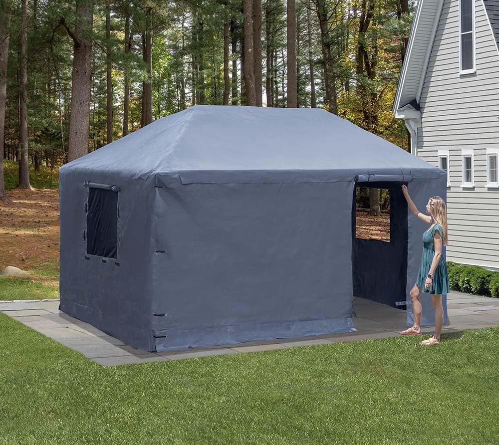Sojag Winter Cover for Gazebos, Waterproof 12' x 16' Gazebo Accessory with Roll-Up Door, and Vented Panels, All-Season Outdoor Storage