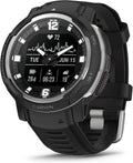 Garmin Instinct Crossover, Rugged Hybrid Smartwatch, Analog Hands and Digital Display, Black