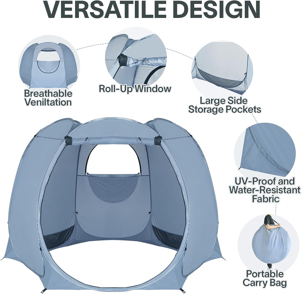 Alvantor® Pop Up Screen Tent House Room Instant Outdoor Camping Canopy Sun Shelter Gazebo for Patio, Backyard & Deck, Privacy Tent(2-10 People, 8'x8' 10'x10' 12'x12')
