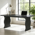 Tribesigns 63' Large Desk for Home Office, Spacious Executive Computer Desk with Ample Leg Room, Double PC Gaming Writing Table Study Desk with Sturdy Legs, Black