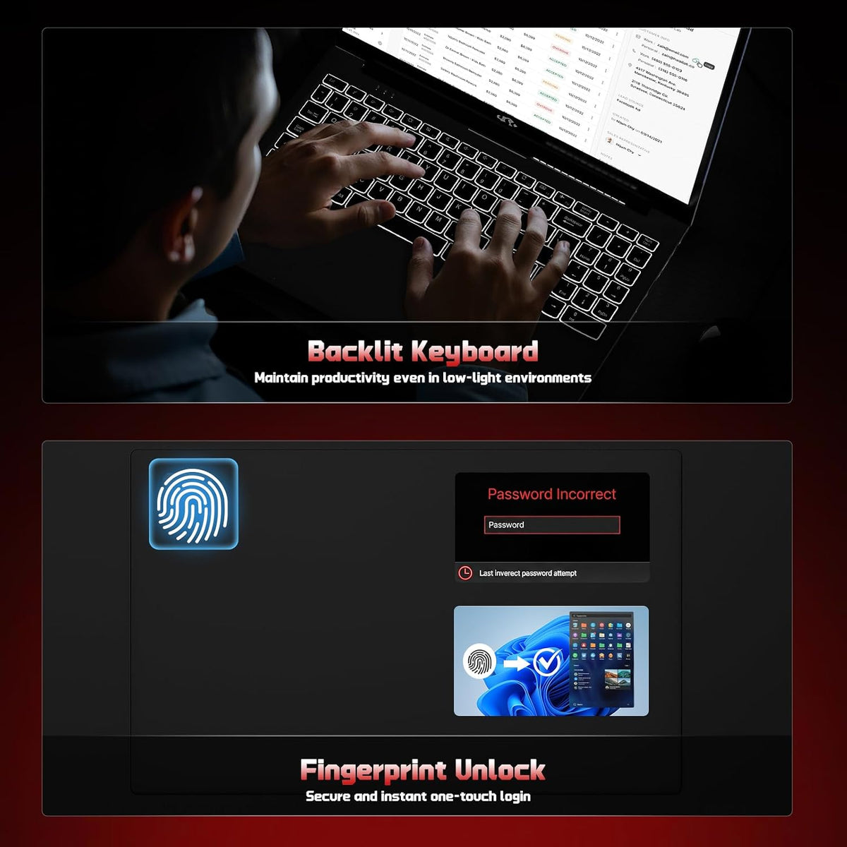 NIMO 15.6' IPS FHD-Student-Laptop, 4GB RAM 128GB SSD Intel N150(Beat to i3-10110U, 4 Cores Up to 3.6GHz) Computer with 65W Type-C, Fingerprint, Backlit Keyboard, Wi-Fi 6, BT5.2, 2 Years Warranty