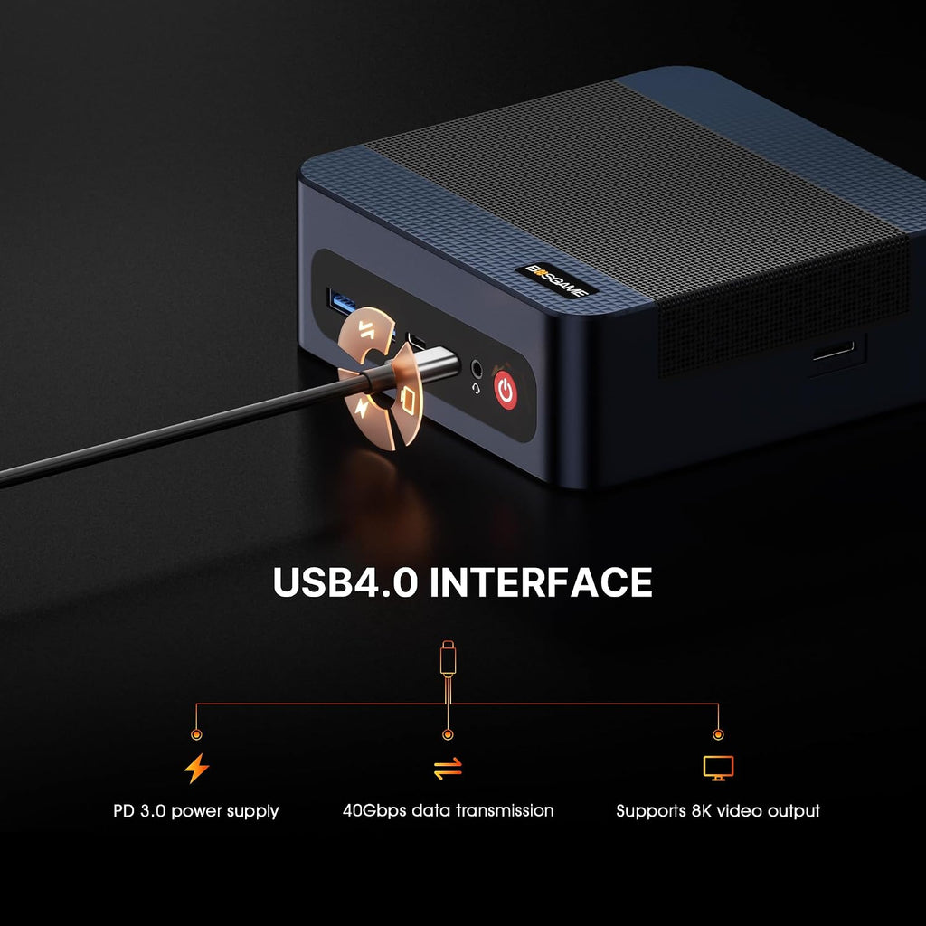 BOSGAME M4 Plus Mini PC Gaming, AMD Ryzen 9 7940HS (up to 5.2GHz) 32GB DDR5 1TB PCIe4.0 SSD Mini Computer, Mini PC 4K Display USB4 & Oculink, 2.5G Dual LAN, WiFi 6, BT5.2