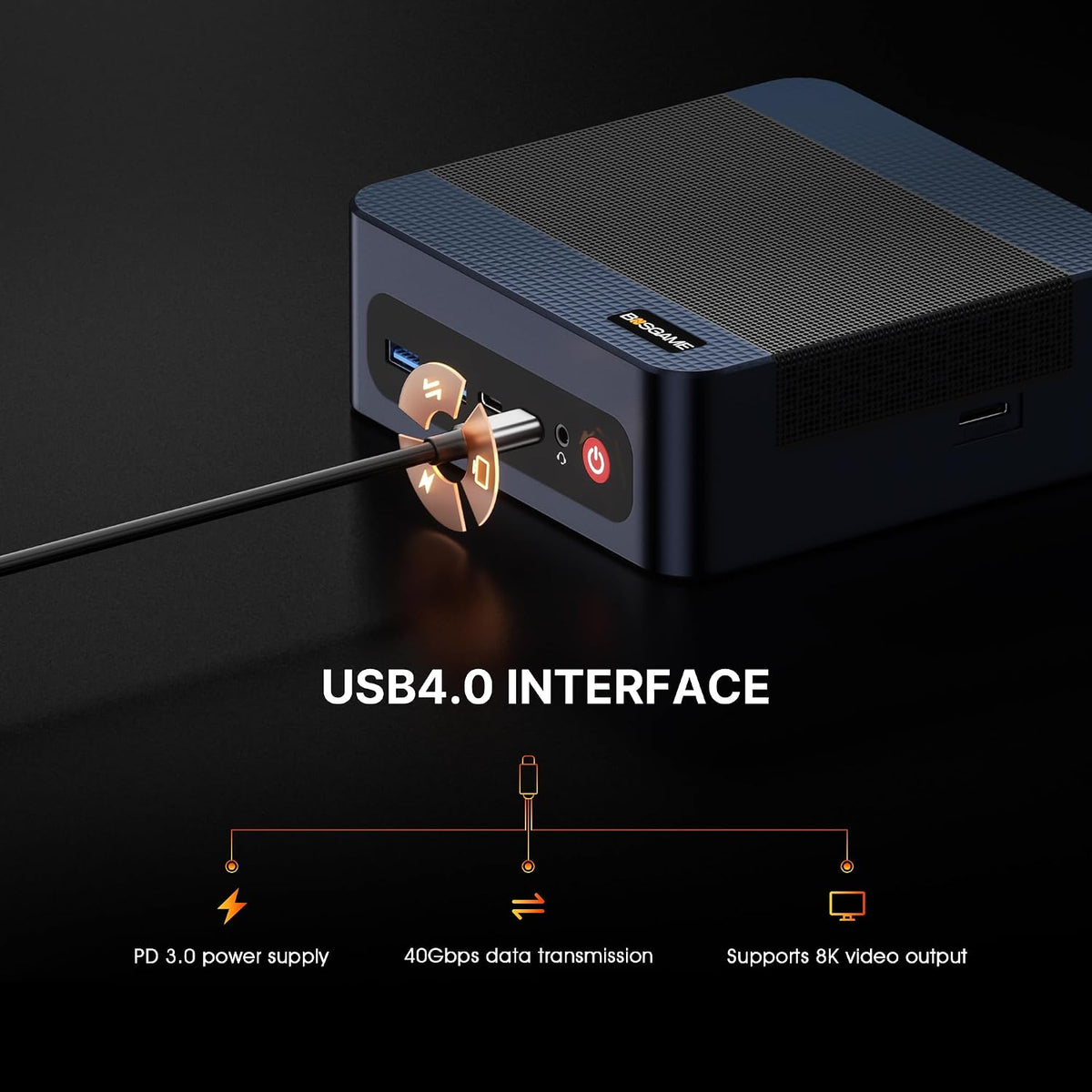 BOSGAME M4 Plus Mini PC Gaming, AMD Ryzen 9 7940HS (up to 5.2GHz) 32GB DDR5 1TB PCIe4.0 SSD Mini Computer, Mini PC 4K Display USB4 & Oculink, 2.5G Dual LAN, WiFi 6, BT5.2