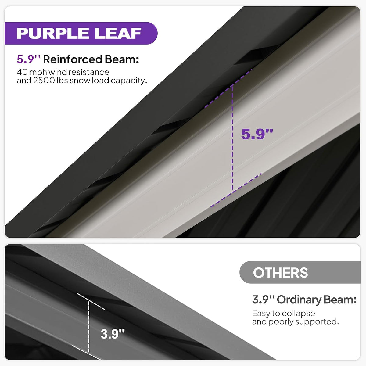PURPLE LEAF 10' X 14' Hardtop Gazebo Metal Double Roof White Aluminum Frame Outdoor Heavy Duty Gazebo with Curtain and Netting for Patio Garden and Backyard, Grey
