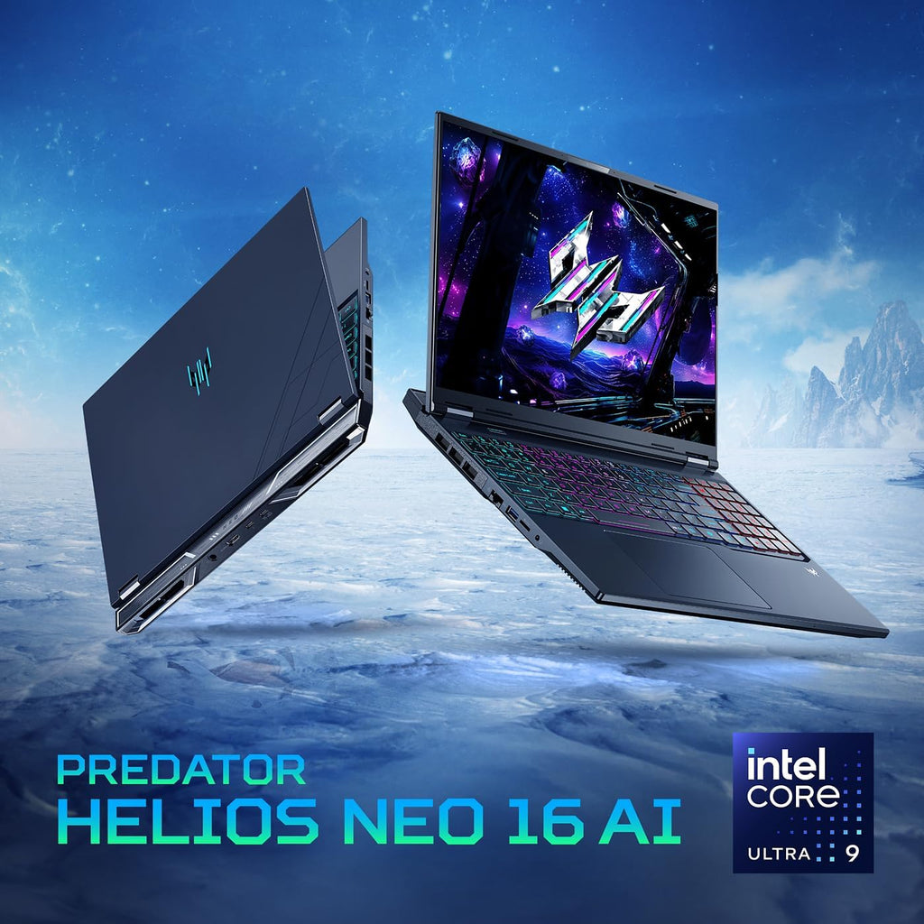 acer Predator Helios Neo 16 AI Gaming Laptop | Intel Core Ultra 9 Processor 275HX | NVIDIA GeForce RTX 5070 Ti | 16' WQXGA 240Hz G-SYNC | 16GB DDR5 | 1TB Gen 4 SSD | Killer Wi-Fi 6E | PHN16-73-92B8