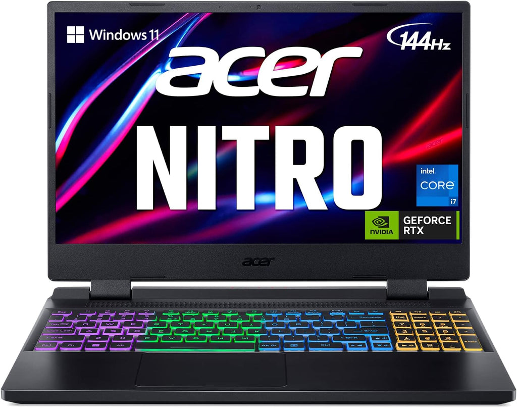 acer Nitro 5 Gaming Laptop | Intel 12th Gen i7-12650H | NVIDIA GeForce RTX 4060 Laptop GPU | 15.6' FHD 144Hz IPS Display | 16GB DDR5 | 1TB Gen 4 SSD | Killer Wi-Fi 6 | RGB Backlit KB | AN515-58-781P