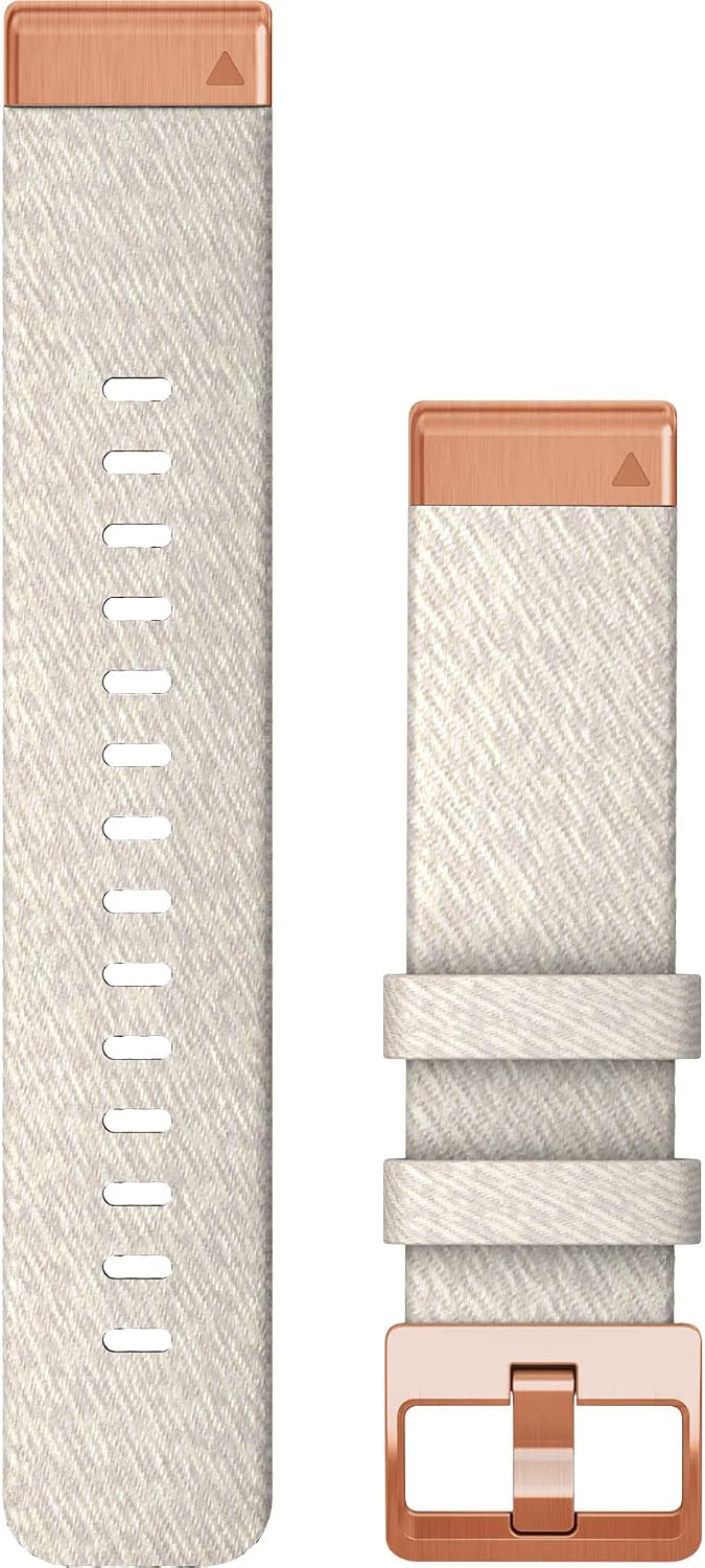 Garmin QuickFit 20 Cream Heathered Nylon Band, ROS