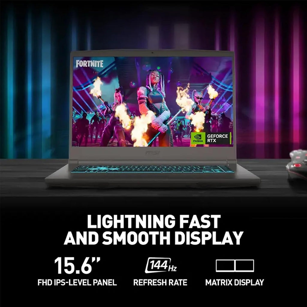 MSI Thin 15 15.6'144Hz Gaming Laptop，AMD R5-7535HS，RTX 4050，Window 11，w/HDMI (64GB RAM | 1TB PCIe SSD)