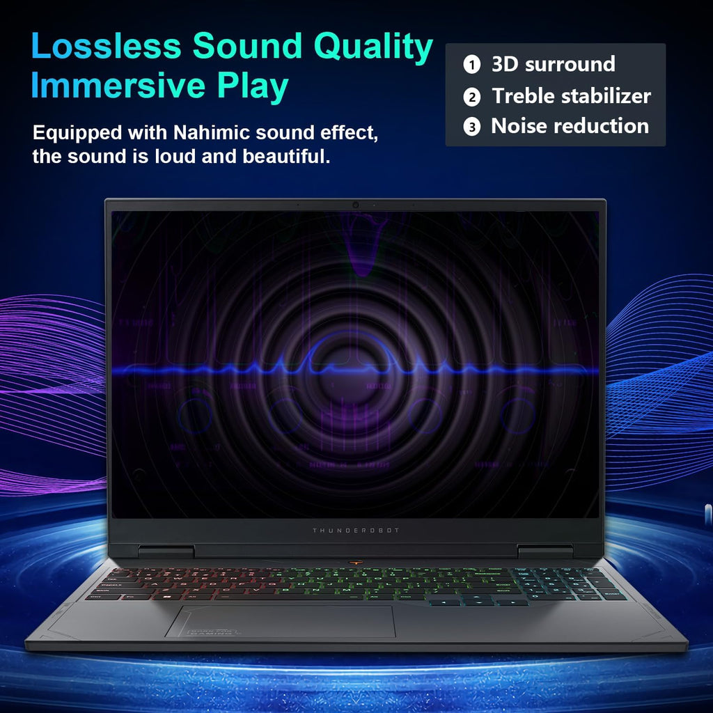 Thunderobot Radiant 16 4060 2.5K Gaming Laptop, 16' WQXGA 240Hz Display, 14th Gen i7-14650HX, GeForce RTX 4060, 32GB DDR5 RAM, 1TB PCIe SSD, RGB Backlit Keyboard, Wi-Fi 6, Win 11, Gray