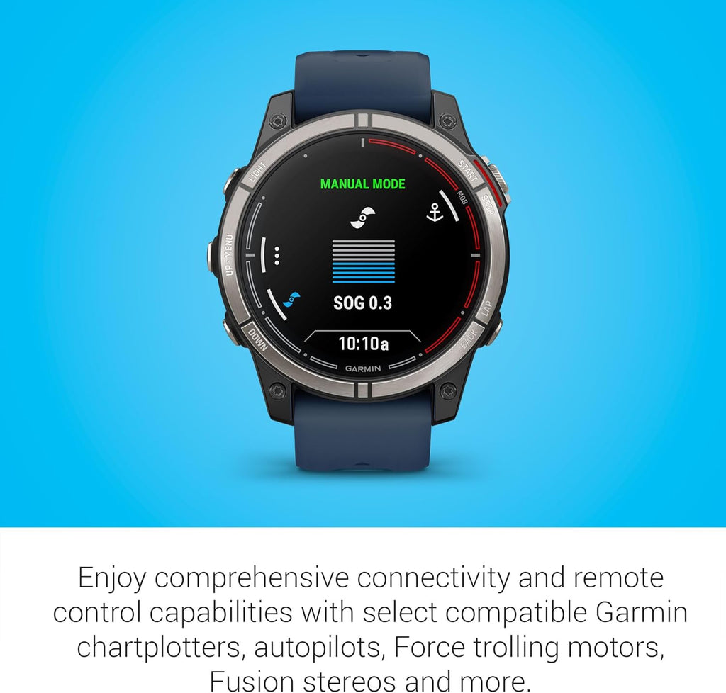 Garmin quatix® 7 Pro Premium GPS Marine Smartwatch with AMOLED Display, LED Flashlight, Sailing and Watersport Activities, Fish Forecast and Trolling Motor Control