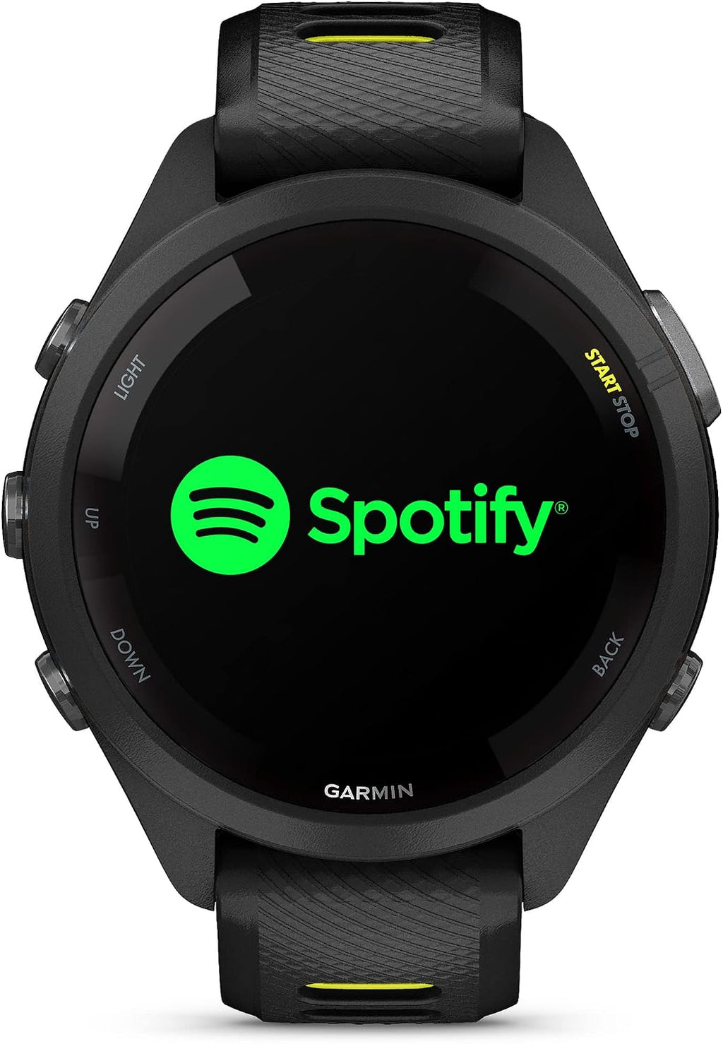 Garmin Forerunner 265S Running Smartwatch, Colorful AMOLED Display, Training Metrics and Recovery Insights, Black and Amp Yellow, 42 mm (Renewed)