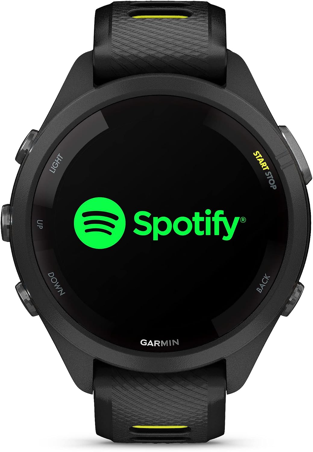 Garmin Forerunner 265S Running Smartwatch, Colorful AMOLED Display, Training Metrics and Recovery Insights, Black and Amp Yellow, 42 mm (Renewed)