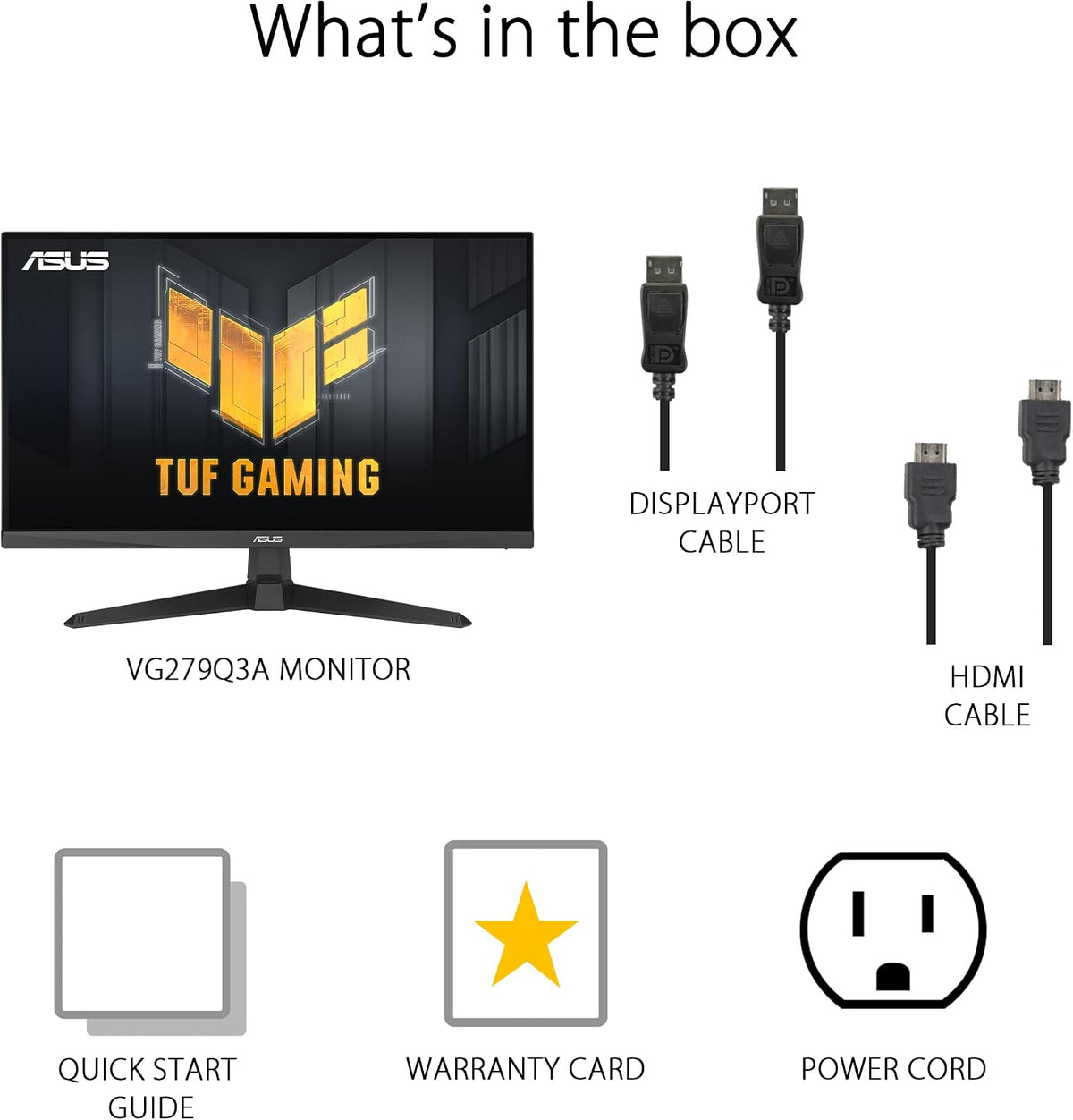 ASUS TUF Gaming 25' (24.5 viewable) 1080P Gaming Monitor (VG259Q3A) – FHD, 180Hz, 1ms, Fast IPS, Extreme Low Motion Blur, FreeSync, Variable Overdrive, Speakers, 99% sRGB, Shadow Boost 3yr Warranty