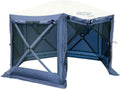 CLAM Quick-Set Pop Up Screen Tent, Pavilion, 12.5 ft, Instant Setup Slate Blue Large Outdoor Gazebo Canopy Shelter, Spacious 8-Person Bug-Free Tent for Parties, Backyard, Camping, Events - Slate Blue