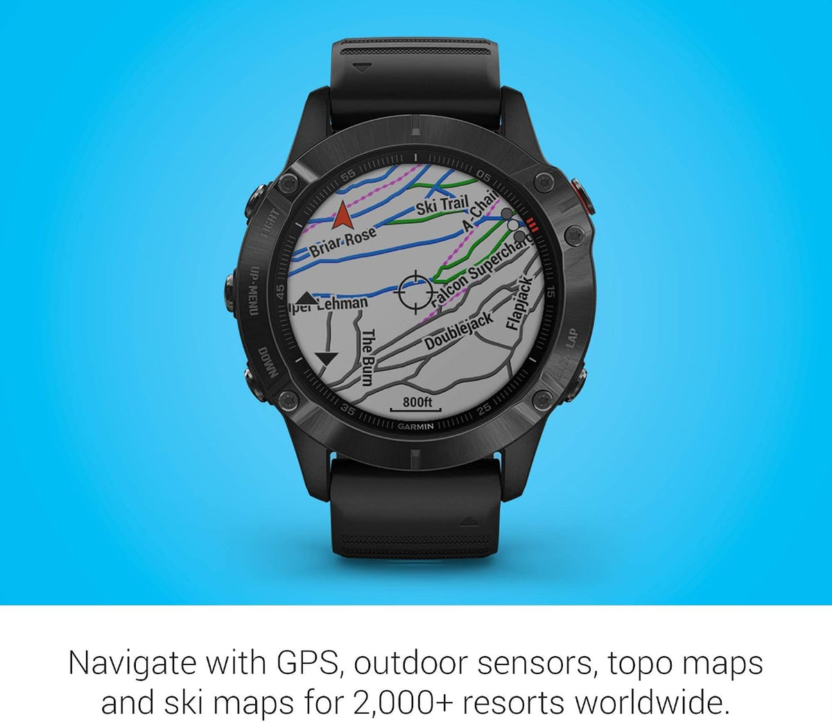 Garmin Fenix 6 Pro, Premium Multisport GPS Watch, Features Mapping, Music, Grade-Adjusted Pace Guidance and Pulse Ox Sensors, Black (Renewed)