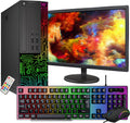 Dell Optiplex Small Desktop Computer (SFF) PC | Quad Core Intel i5 (3.2GHz) | 16GB DDR3 RAM | 512GB SSD | 24 Inch Monitor | RGB Gaming Keyboard & Mouse | Windows 11 Pro (Renewed)