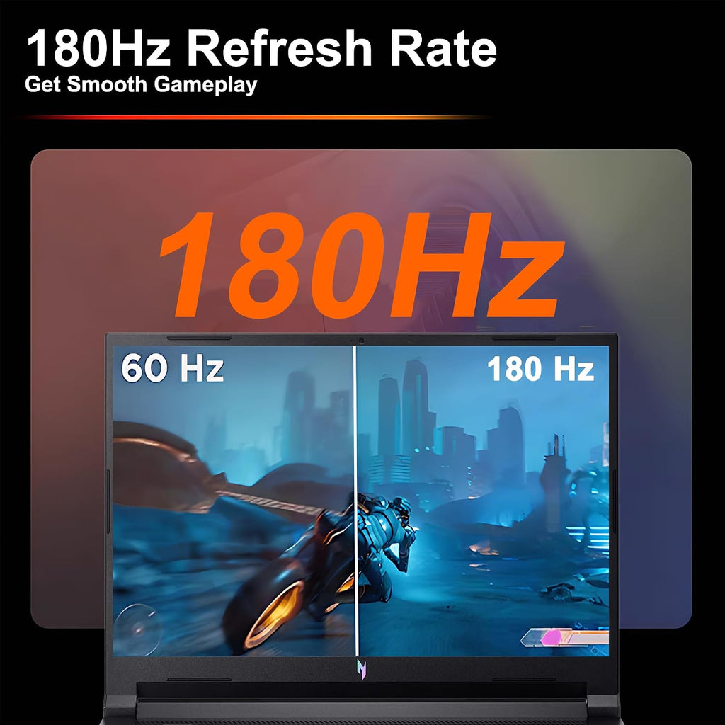 Acer Nitro V 16 AI Gaming Laptop 16' WUXGA IPS 180Hz AMD Zen 4 Hexa-core Ryzen 5 240 32GB RAM 4TB SSD GeForce RTX 5050 (Up to 421 AI Tops) Backlit Win11 ICP Hub