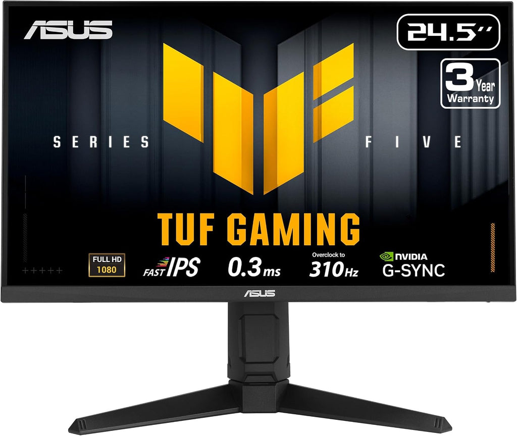 ASUS TUF Gaming Series 5 24.5' 1080P Gaming Monitor (VG259QMRL5A) - Full HD, Fast-IPS Panel, 310Hz, 0.3ms, DisplayHDR400, 99% sRGB, Height Adjustable, DisplayWidget, Gaming AI, 3 yr Warranty
