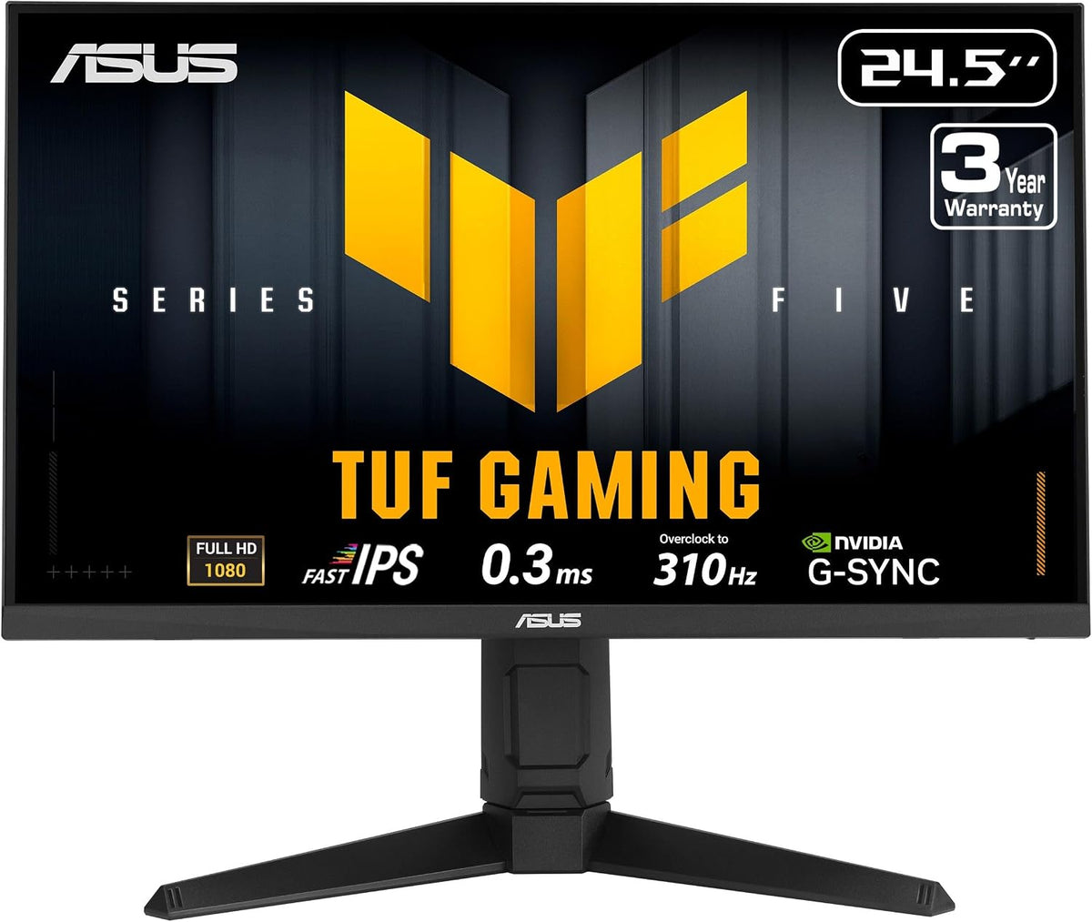 ASUS TUF Gaming Series 5 24.5' 1080P Gaming Monitor (VG259QMRL5A) - Full HD, Fast-IPS Panel, 310Hz, 0.3ms, DisplayHDR400, 99% sRGB, Height Adjustable, DisplayWidget, Gaming AI, 3 yr Warranty