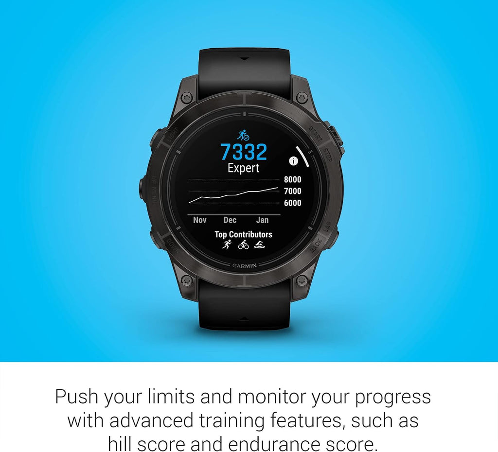 Garmin epix Pro (Gen 2) Sapphire Edition, 47mm, High Performance Smartwatch, Advanced Training Technology, Built-in Flashlight, Black (Renewed)