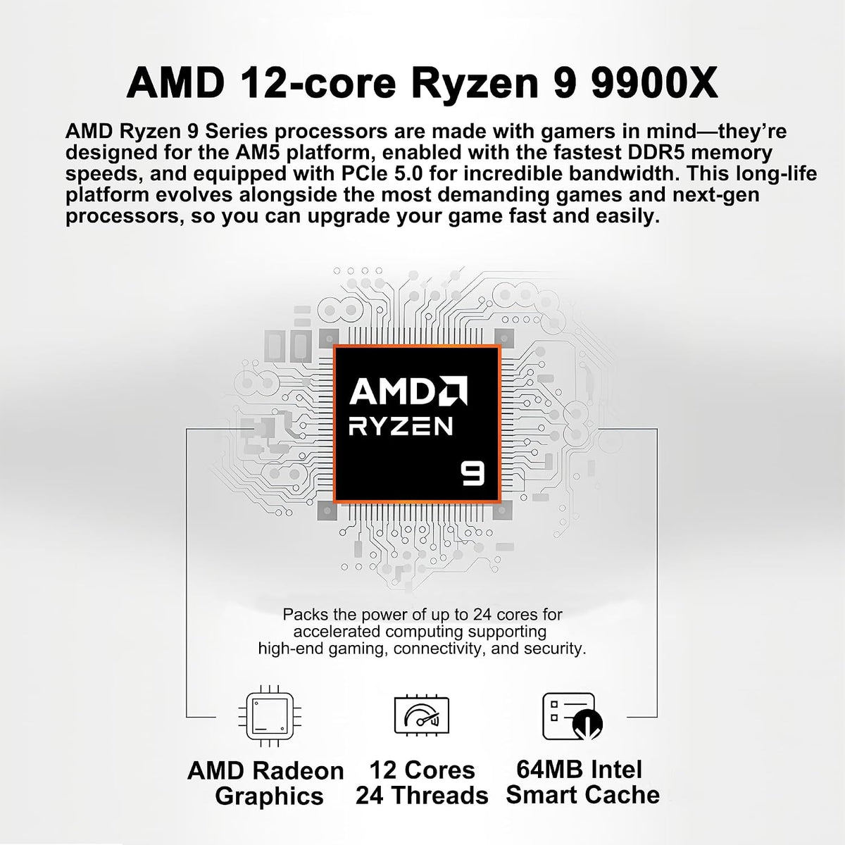 msi Aegis ZS2 Gaming Desktop AMD 12-core Zen 5 Ryzen 9 9900X (>i9-14900HX) 32GB DDR5 2TB SSD GeForce RTX 5080 (Up to 1801 AI Tops) 360mm Liquid Cooler 850W 80+ Gold PSU Support HDD Win11Pro w/ICP Hub