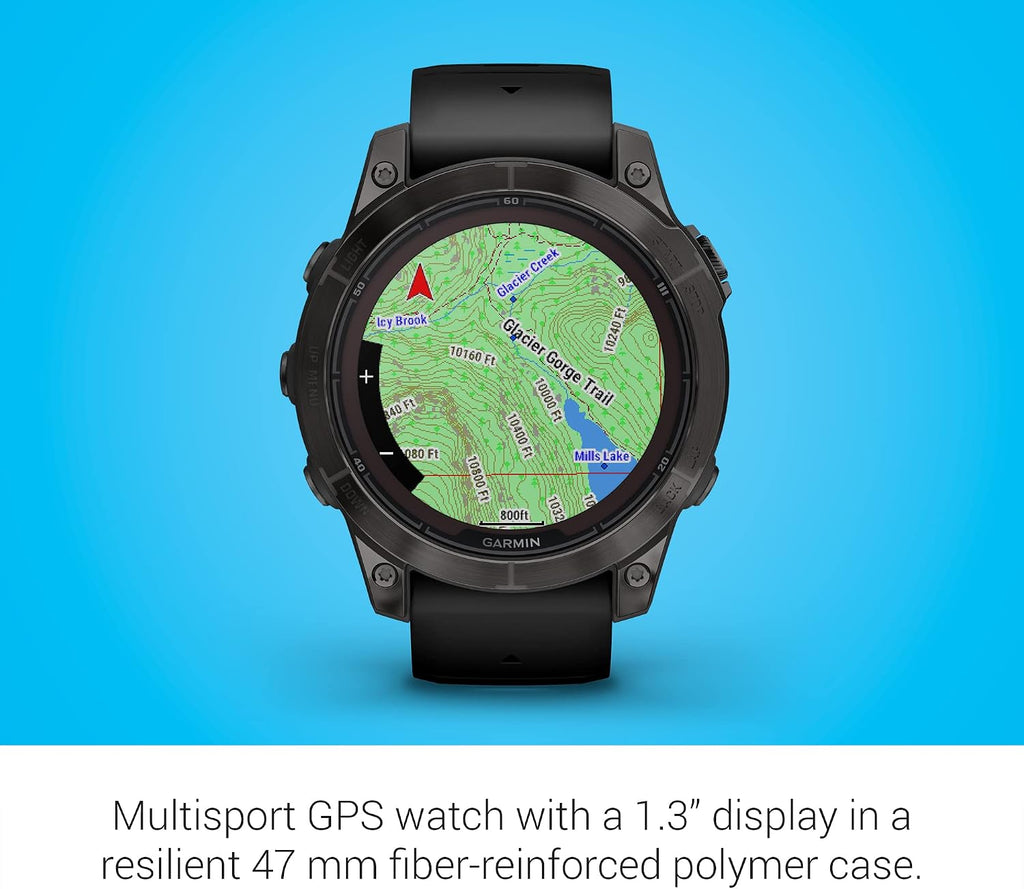 Garmin fēnix 7 Pro Sapphire Solar, Multisport GPS Smartwatch, Built-in Flashlight, Solar Charging Capability, Black