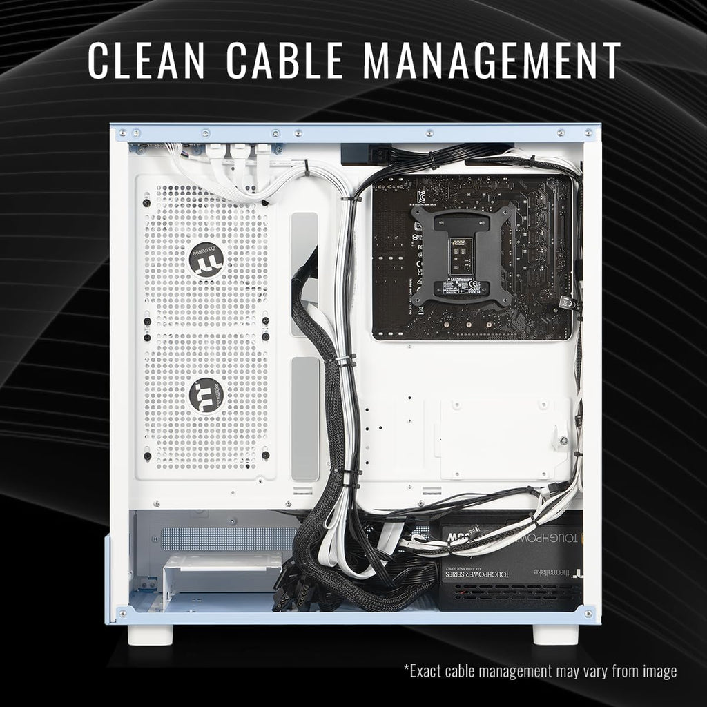 Thermaltake LCGS View 7870H-270 Gaming Desktop (AMD Ryzen™ 7 7800X3D, ToughRam 32GB DDR5 6000MT/s RGB Memory, NVIDIA® GeForce RTX™ 5070, 1TB NVMe M.2, WiFi, Windows 11) V27H-B850-570-LCS
