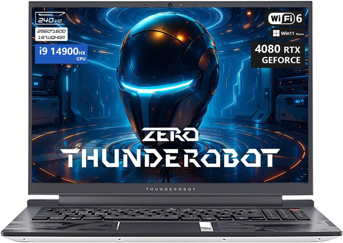 Thunderobot Zero 16 i9 4080 Gaming Laptop, 16' QHD+ 240Hz 2.5K Display, 14th Gen Intel Core i9-14900HX, GeForce RTX 4080, 32GB DDR5 RAM, 1TB SSD, RGB Backlit Keyboard, Wi-Fi 6, Windows 11 Home, White