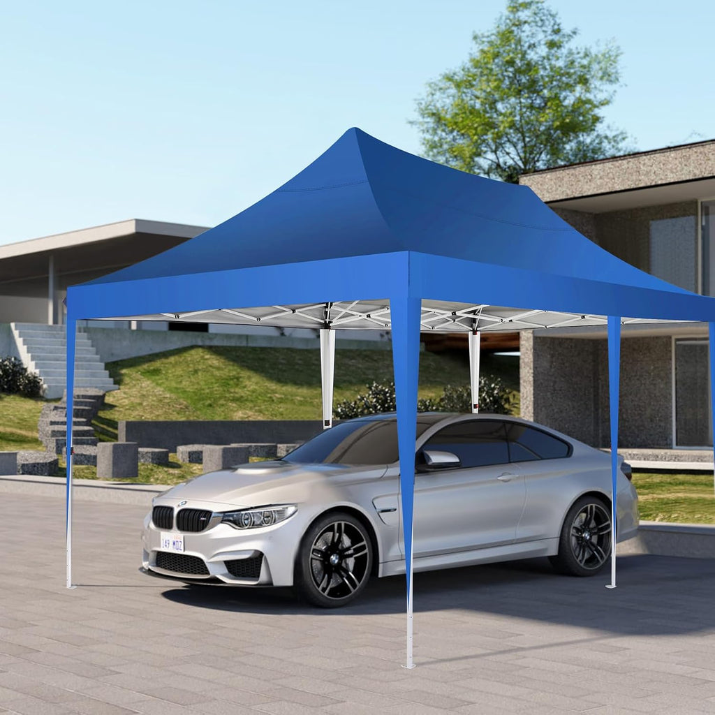 COBIZI Pop up Gazebo 3M x 6M Marquee Gazebo with Sides 2.0, Upgrade Structure Wind & Waterproof Easy up UV Blocking with 4 Sidewalls & Carry Bag & 4 Stakes & Ropes, Light Blue