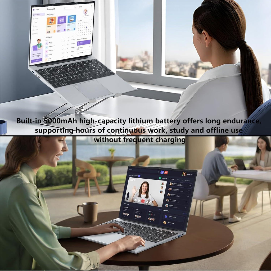 DUNHOO 15.6 Inch Laptop, Laptops 16GB RAM 512GB SSD, Lap Top Computer N5095, Portable Laptops 180 Angle Opening, Fingerprint Unlock Backlit Keyboard 1920 * 1080 FHD IPS MINI-HDMI