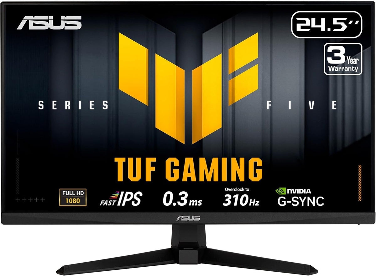 ASUS TUF Gaming Series 5 24.5' 1080P Monitor (VG259QMR5A) - Fast-IPS, 310Hz, 0.3ms, G-SYNC Compatible, FreeSync Premium, Extreme Low Motion Blur Sync, 99% sRGB, DisplayWidget, Gaming AI, 3 yr warranty