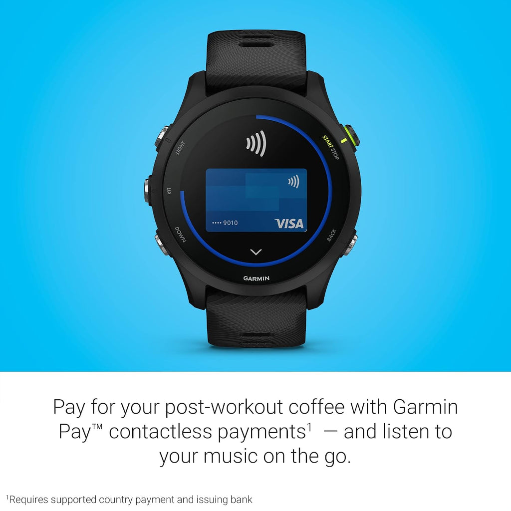 Garmin Forerunner 255 Music, GPS Running Smartwatch with Music, Advanced Insights, Long-Lasting Battery, Black (Renewed), 46 MM