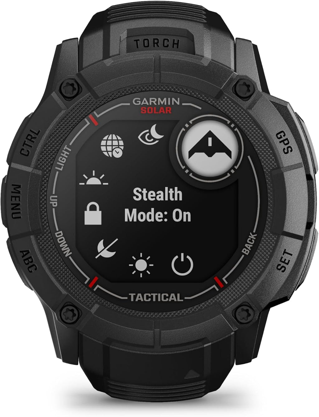 Garmin Instinct 2X Solar - Tactical Edition, Rugged GPS Smartwatch, Built-in Flashlight, Ballistics Calculator, Solar Charging Capability, Black (Renewed)