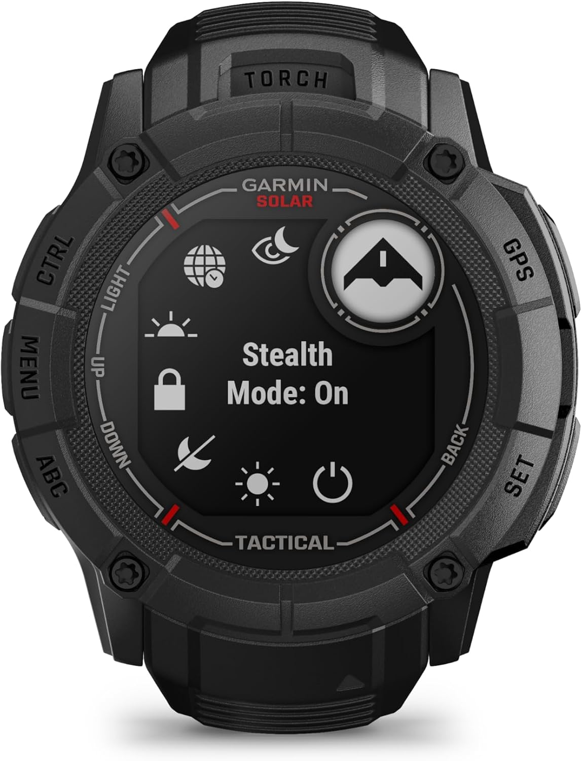 Garmin Instinct 2X Solar - Tactical Edition, Rugged GPS Smartwatch, Built-in Flashlight, Ballistics Calculator, Solar Charging Capability, Black (Renewed)