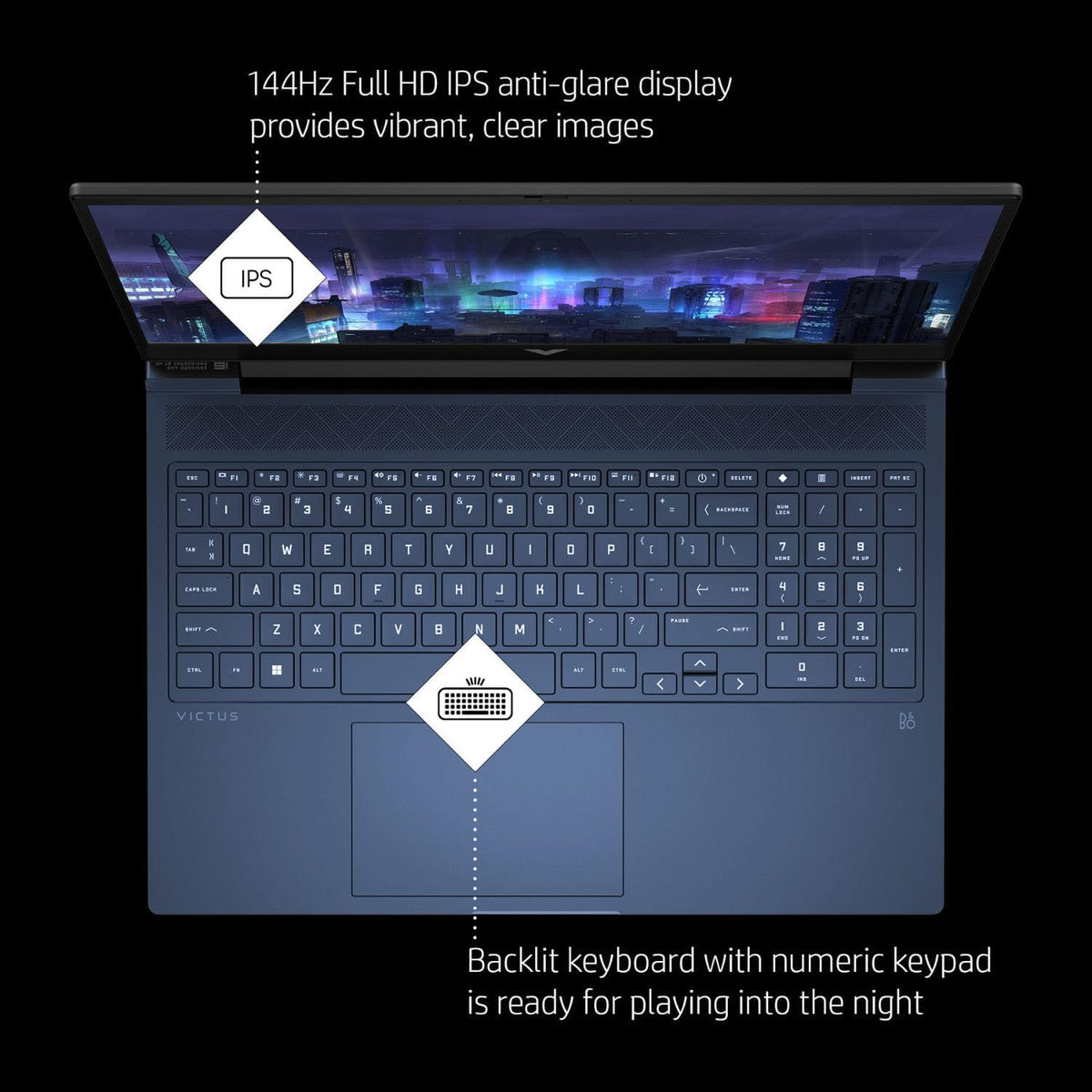 HP Victus Gaming Laptop | 15.6' FHD 144Hz | 13th Gen Intel 8 Cores i5-13420H Up to 4.60 GHz | NVIDIA GeForce RTX 3050 6GB | 32GB RAM | 1TB PCIe SSD | Backlit | Wi-Fi 6 |Webcam |Type-C |Windows 11 Home