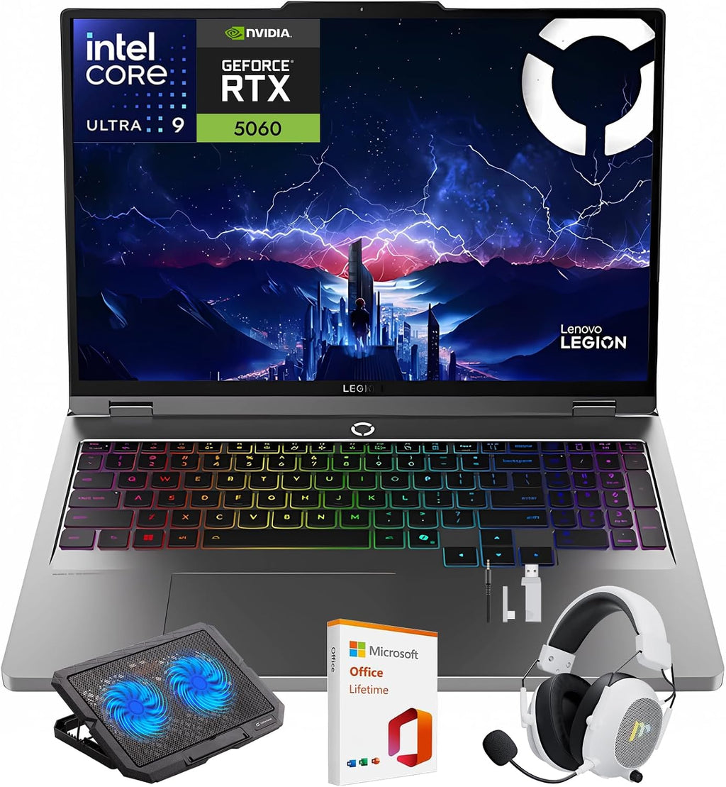 Lenovo Legion 5i 16' Gaming Laptop, WQXGA 240Hz Display, Intel Core Ultra 9-275HX, NVIDIA GeForce RTX 5060, 64GB RAM, 2TB SSD, Wi-Fi 7, RGB Backlit, Win 11 Home, w/Mytrix Accessory Lifetime Office