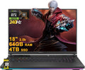 ASUS ROG Strix G18 G814 Gaming Laptop 18' 2.5k (2560x1600) 240Hz (100% DCI-P3) AMD 16-core Ryzen 9 9955HX (>i9-14900HX) 64GB DDR5 4TB SSD GeForce RTX 5070 RGB Backlit FHD Camera Win11 ICP Hub