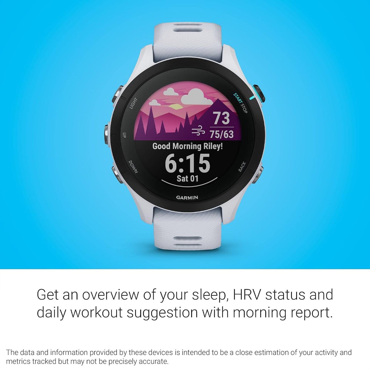 Garmin Forerunner® 255S Music, Smaller GPS Running Smartwatch with Music, Advanced Insights, Long-Lasting Battery, Whitestone (Renewed)